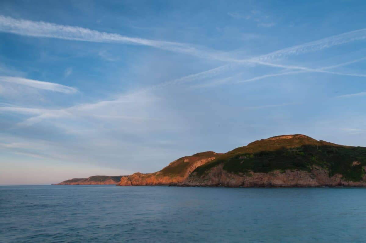 Grève De Lecq looking along the North Coast towards Sorel Point