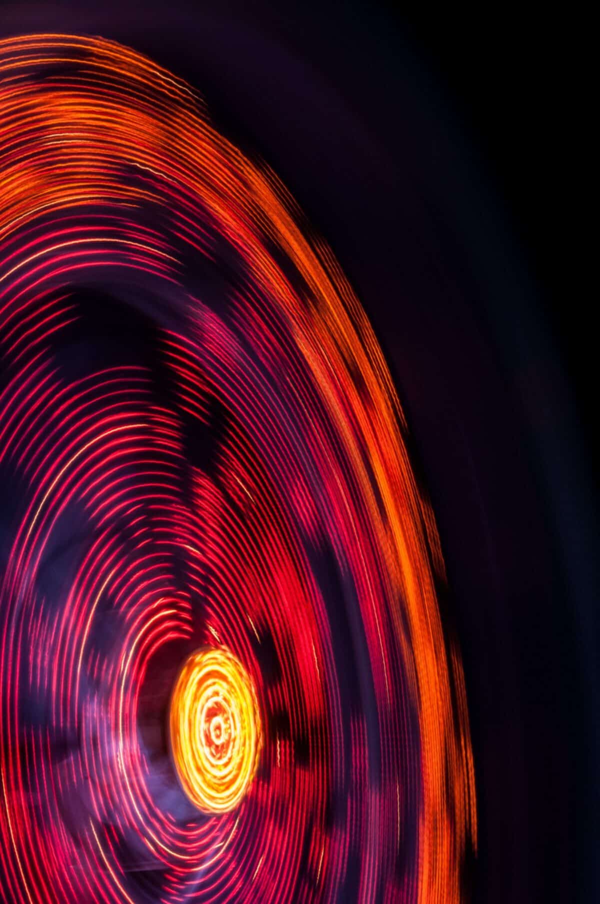 Fairground ride at Battle of Flowers Funfair, People's Park