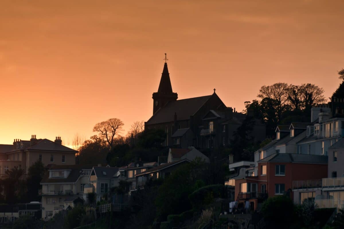 Gorey Church at sunset, Gorey, St. Martin, Jersey