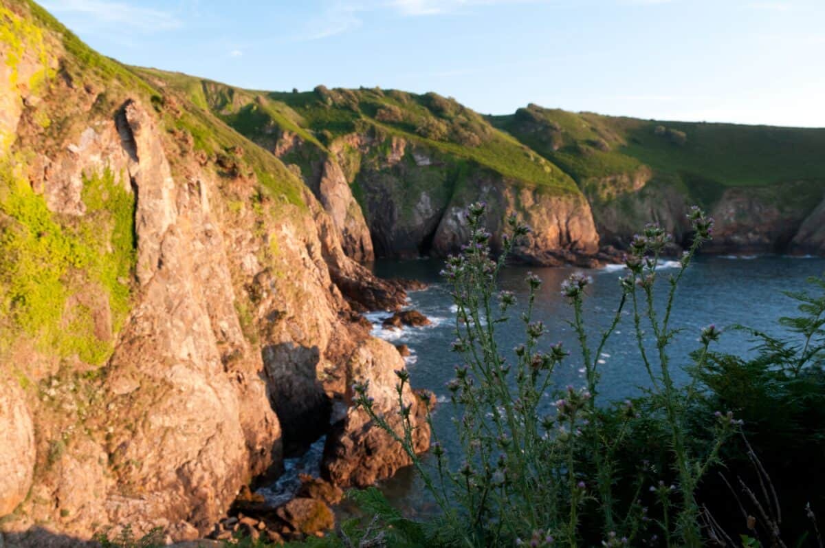 North coast looking west at Devil's Hole, St. Mary, Jersey