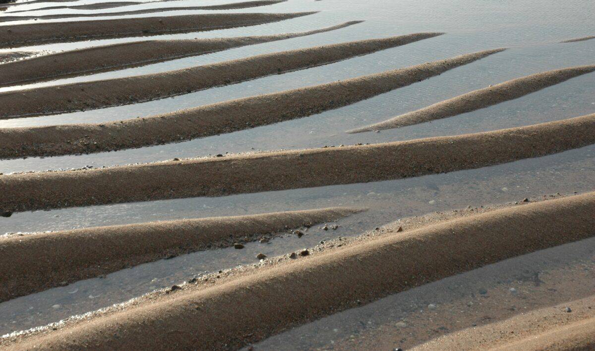 Sand patterns at Platte Rocque Point, Grouville, Jersey