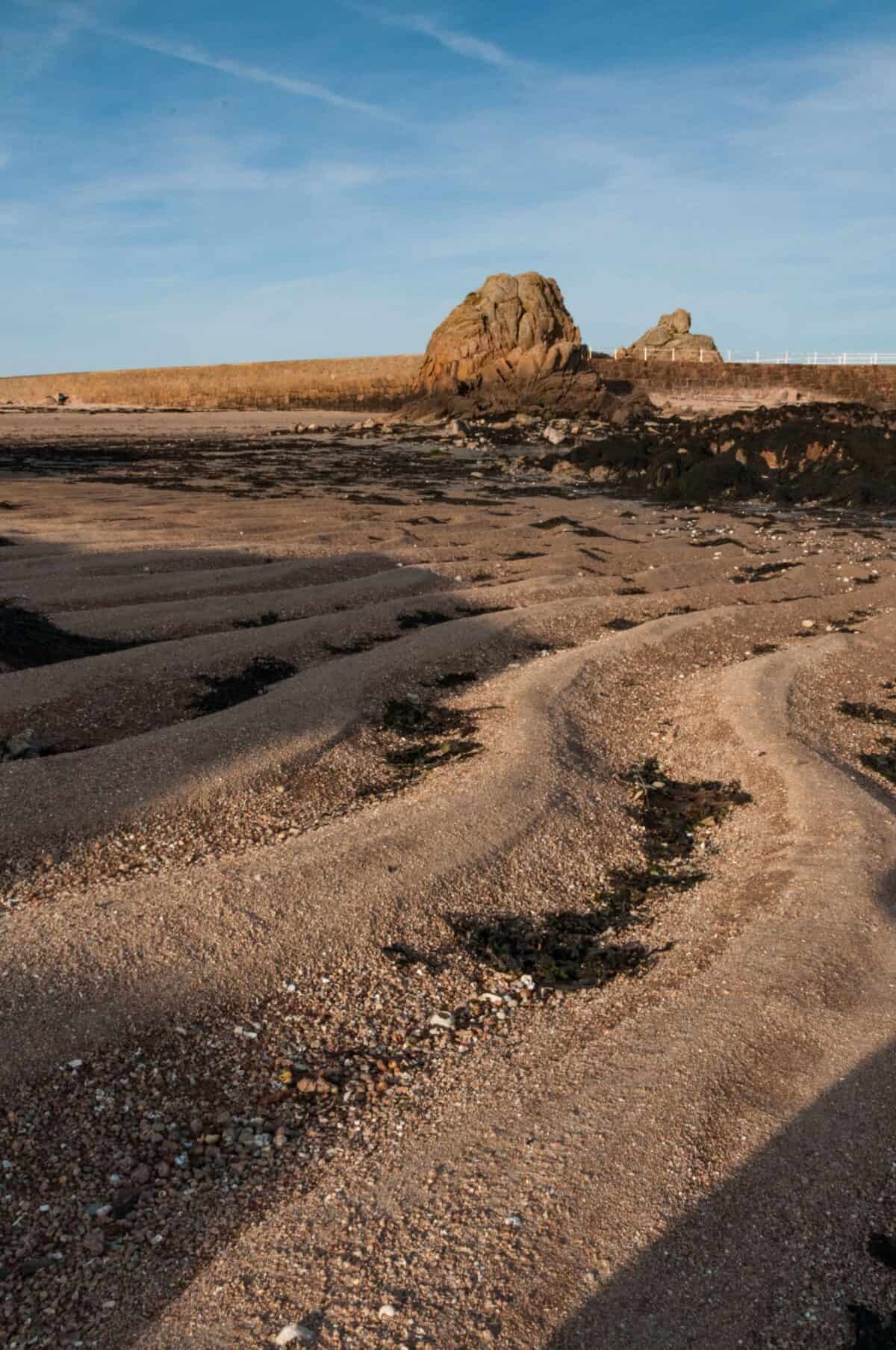 Sand patterns at Platte Rocque Point, Grouville, Jersey