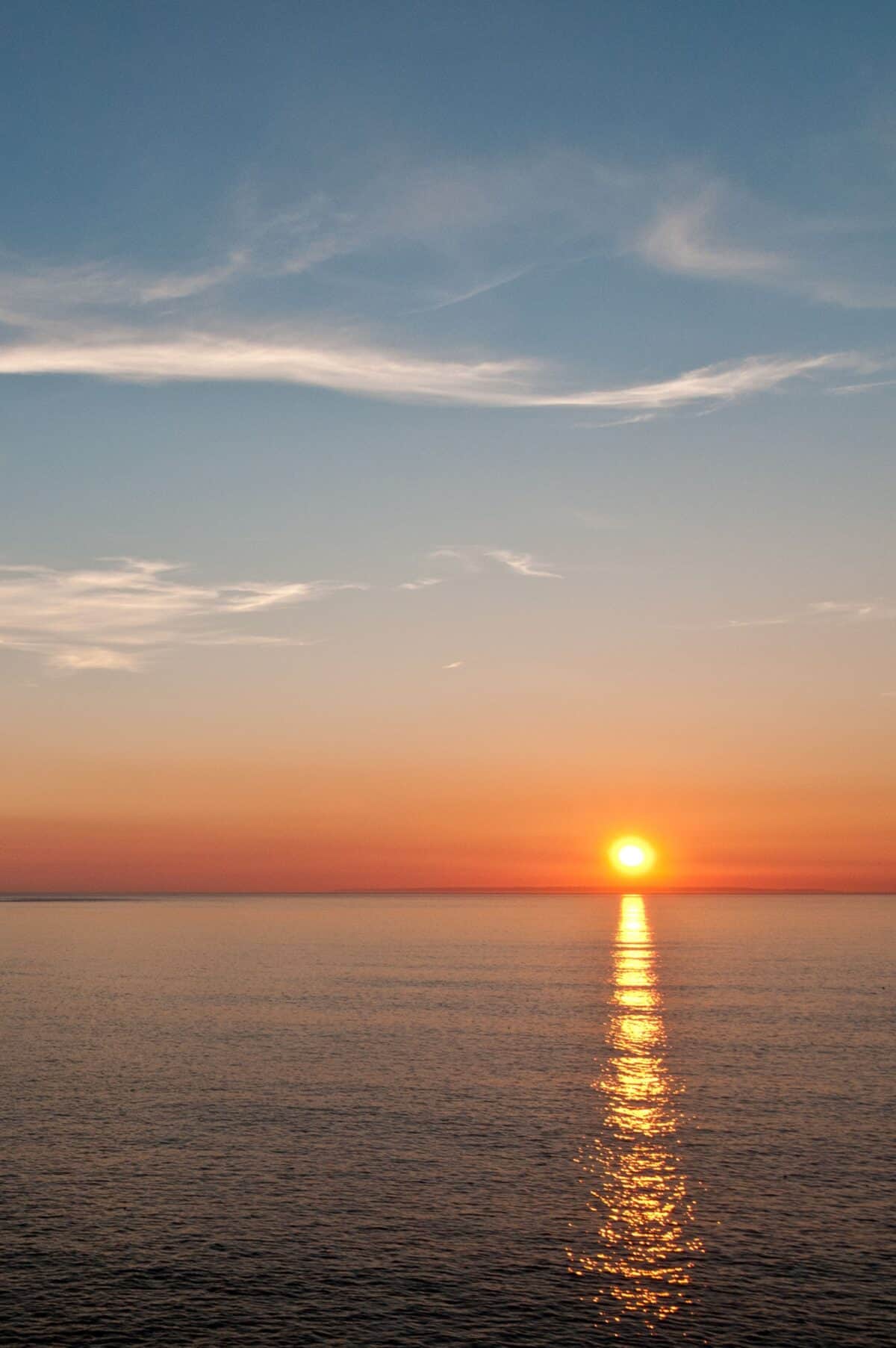 Sunset on the sea from the cliff path at Devil's Hole, St. Mary