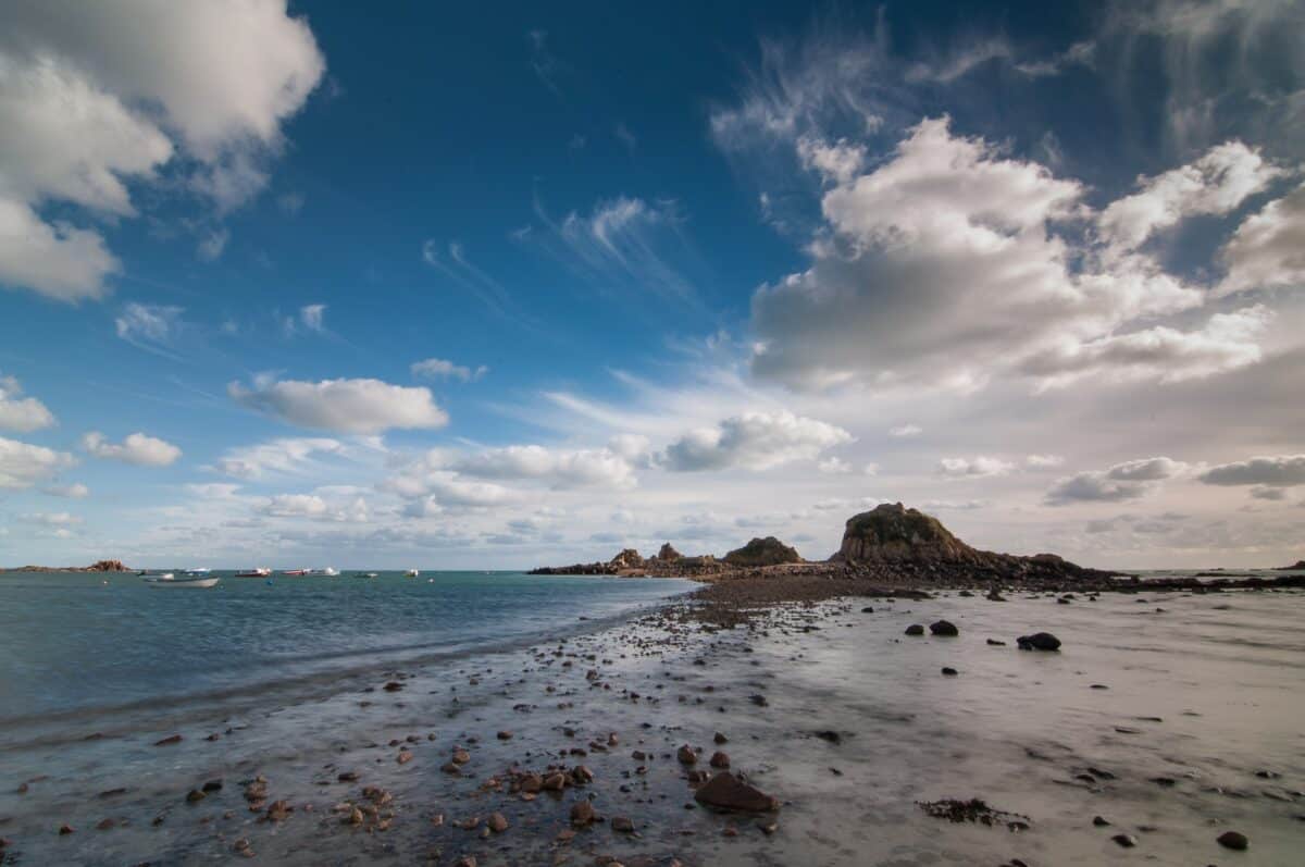 Windswept seascape at Le Hocq, St. Clement, Jersey